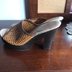 beautiful basket woven top heels